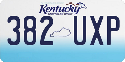 KY license plate 382UXP