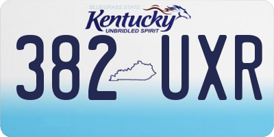 KY license plate 382UXR