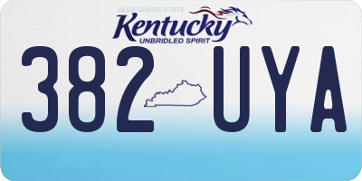 KY license plate 382UYA
