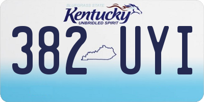 KY license plate 382UYI