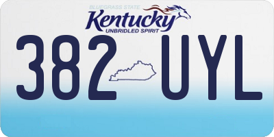 KY license plate 382UYL
