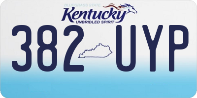 KY license plate 382UYP