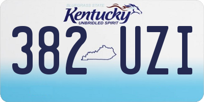 KY license plate 382UZI