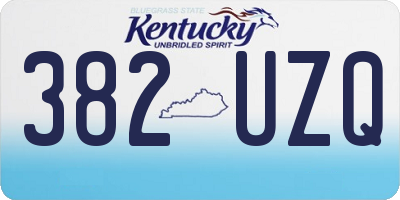 KY license plate 382UZQ