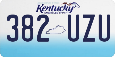 KY license plate 382UZU