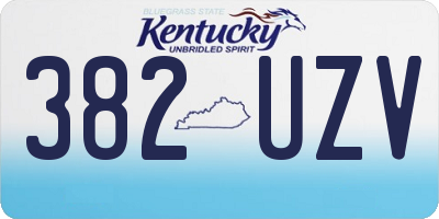 KY license plate 382UZV