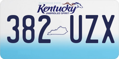 KY license plate 382UZX