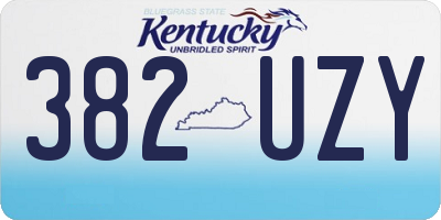 KY license plate 382UZY