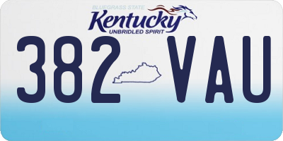 KY license plate 382VAU