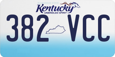 KY license plate 382VCC