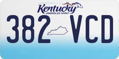 KY license plate 382VCD