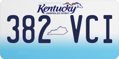 KY license plate 382VCI