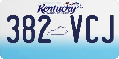KY license plate 382VCJ