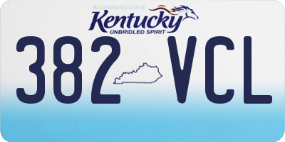 KY license plate 382VCL