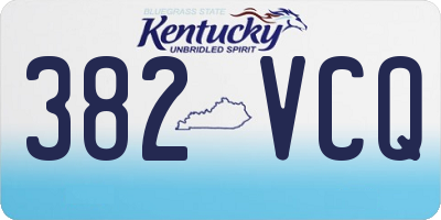 KY license plate 382VCQ