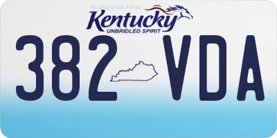 KY license plate 382VDA
