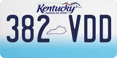 KY license plate 382VDD