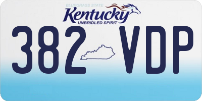 KY license plate 382VDP