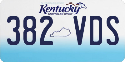 KY license plate 382VDS