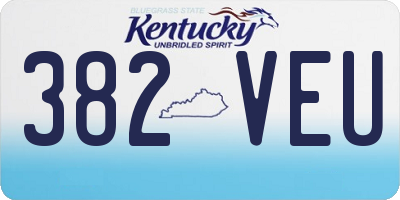 KY license plate 382VEU