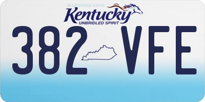 KY license plate 382VFE