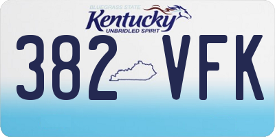 KY license plate 382VFK
