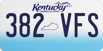 KY license plate 382VFS
