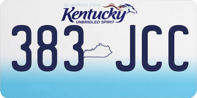 KY license plate 383JCC