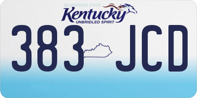 KY license plate 383JCD