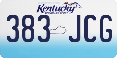 KY license plate 383JCG