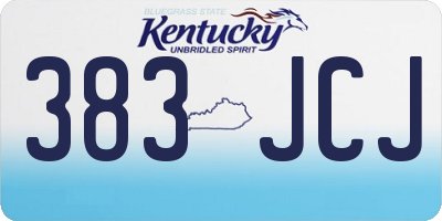 KY license plate 383JCJ