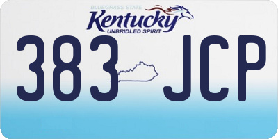 KY license plate 383JCP