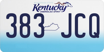 KY license plate 383JCQ