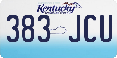 KY license plate 383JCU