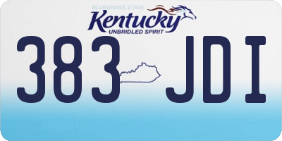 KY license plate 383JDI