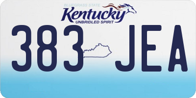 KY license plate 383JEA
