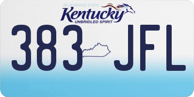 KY license plate 383JFL
