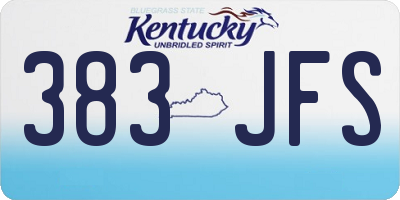 KY license plate 383JFS