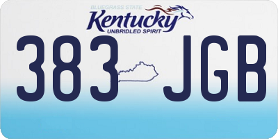 KY license plate 383JGB