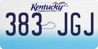 KY license plate 383JGJ