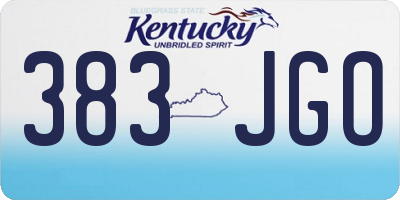 KY license plate 383JGO