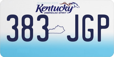 KY license plate 383JGP