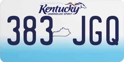 KY license plate 383JGQ