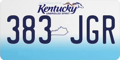 KY license plate 383JGR