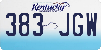KY license plate 383JGW