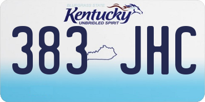 KY license plate 383JHC