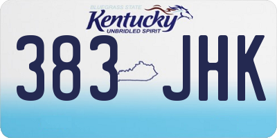 KY license plate 383JHK