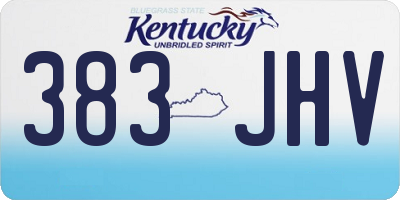 KY license plate 383JHV
