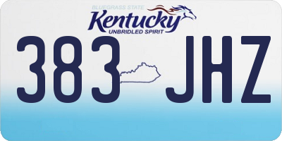 KY license plate 383JHZ