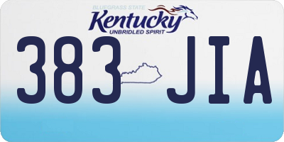 KY license plate 383JIA